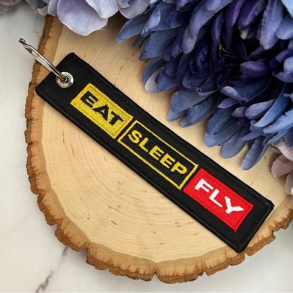 Aviator ‘Eat, Sleep, Fly’ Keychain Luggage Tag - Picture 7 of 15